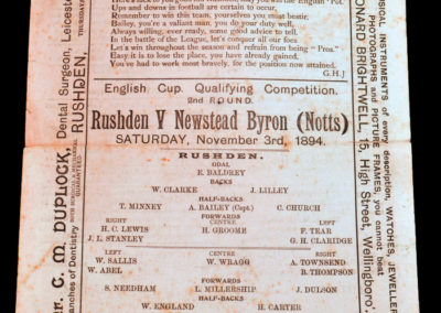 Rushden v Newstead Byron 03.11.1894