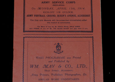 Army Cup Final - Hampshire v Woolwich 13.04.1914