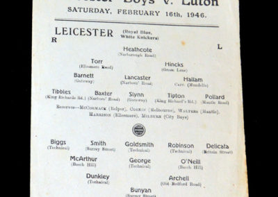 Leicester v Luton 16.02.1946 Round 3