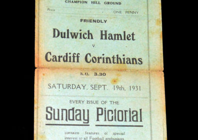 Dulwich v Cardiff Corinthians 19.09.1931