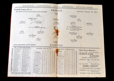 Arsenal v Everton 03.02.1934