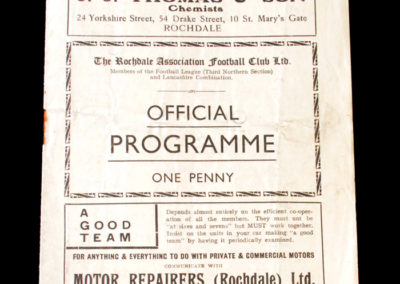 Rochdale v Stockport 28.04.1934