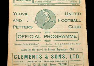 Yeovil v Cardiff 22.09.1934
