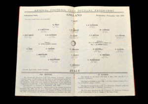 England v Italy 14.11.1934