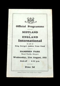 Scotland v England 21.08.1935