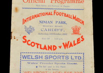 Wales v Scotland 05.10.1935