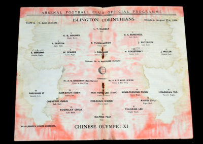 Islington Corinthians v Chinese Olympic XI 31.08.1936