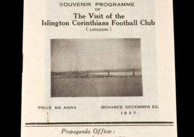 Islington Corinthians v Benares 23.12.1937