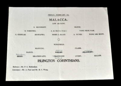 Islington Corinthians v Malacca 04.02.1938