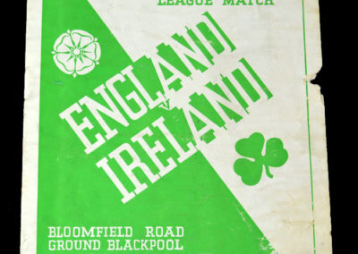 English League v Irish League 06.10.1937