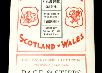 Wales v Scotland 30.10.1937