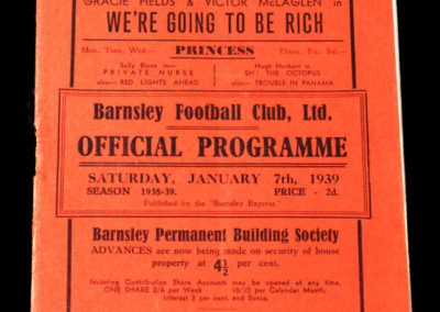 Barnsley v Stockport 07.01.1939 3rd rd 1-2