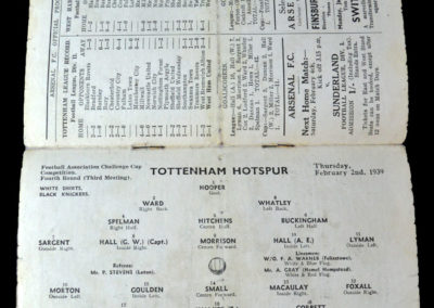 West Ham v Spurs 02.02.1939 4th rd 2nd rep 2-1