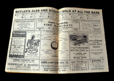 Wolves v Everton 04.03.1939 6th rd top two. 2-0