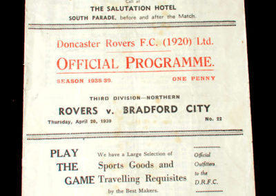 Doncaster v Bradford City 20.04.1939