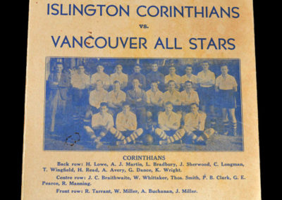 Islington Corinthians v Vancouver All Stars 12.05.1938