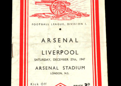 Arsenal v Liverpool 27.12.1947