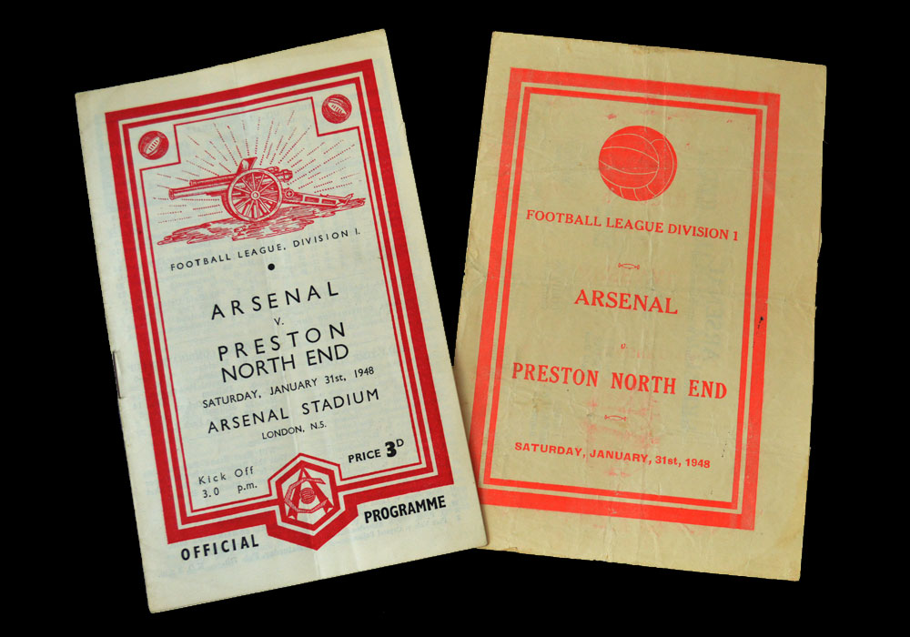 1947/48 Arsenal v Colchester friendly pirate programme 