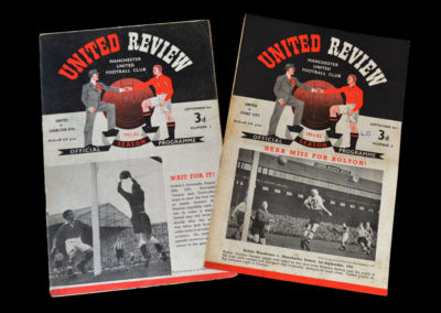 Man Utd v Charlton 05.09.1951 | Man Utd v Stoke 08.09.1951