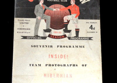 Man Utd v Hibernian 29.03.1952 - Friendly