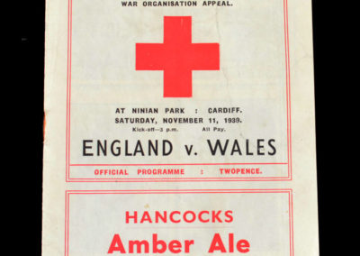 Wales v England 11.11.1939 1-1