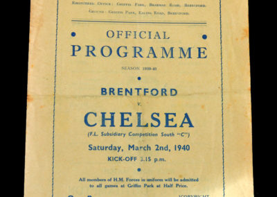 Brentford v Chelsea 02.03.1940