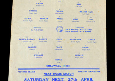 Chelsea v Millwall 24.04.1940