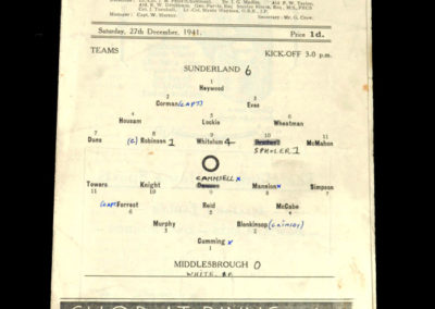 Sunderland v Middlesbrough 27.12.1941