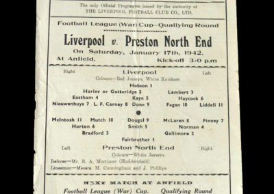 Liverpool v Preston 17.01.1942 2-1 Done gets both.