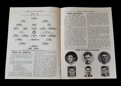 FA 11 v The Army 07.11.1951 - Conscription but plenty of football in the Army team.