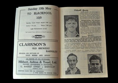 Barnsley v All Stars 26.04.1956 - a trip home with other Barnsley ex-stars including Mark Jones and Danny Blanchflower