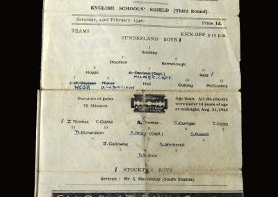 Sunderland v Stockton 23.02.1946 round 3