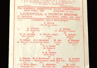 Liverpool v North Riding 16.04.1949 semi final