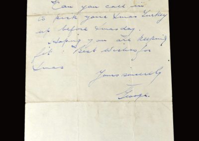 George Camsell letter 21.12.1950