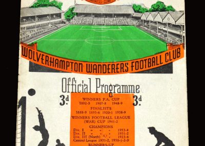 Wolves v Preston 02.04.1955 1-1