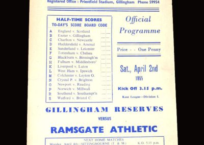 Gillingham Res v Ramsgate 02.04.1955
