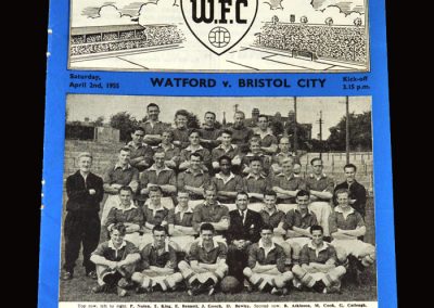 Watford v Bristol City 02.04.1955 0-2
