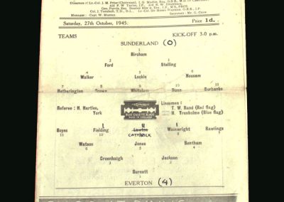 Sunderland v Everton 27.10.1945 (Lawton on his way to Chelsea)