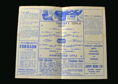 Chelsea v Birmingham 10.11.1945 (Lawton Debut)