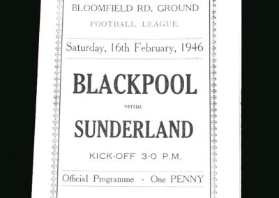 Blackpool v Sunderland 16.02.1946