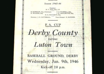 Derby v Luton 09.01.1946 (FA Cup 3rd Round 2nd Leg)
