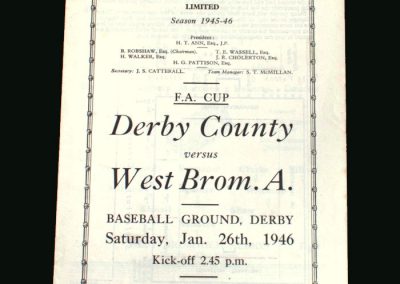 Derby v West Brom 26.01.1946 (FA Cup 4th Round)