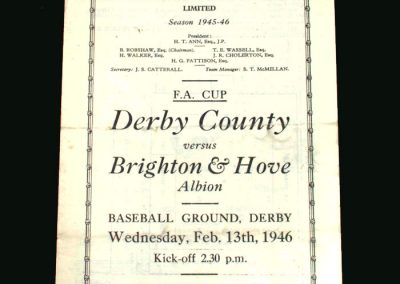 Derby v Brighton 13.02.1946 (FA Cup 5th Round)