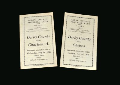 Derby v Charlton 01.05.1946 | Derby v Chelsea 04.05.1946