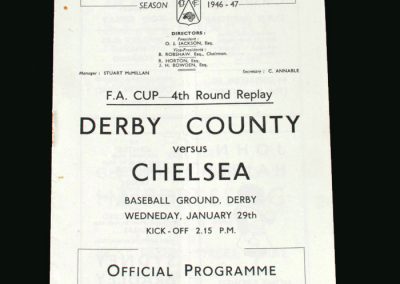 Derby v Chelsea 29.01.1947 (FA Cup 4th Round Replay)