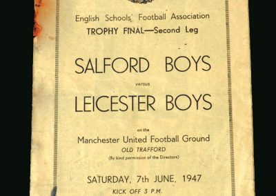 Salford Boys v Leicester Boys 07.06.1947
