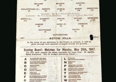 Stoke v Aston Villa 26.05.1947