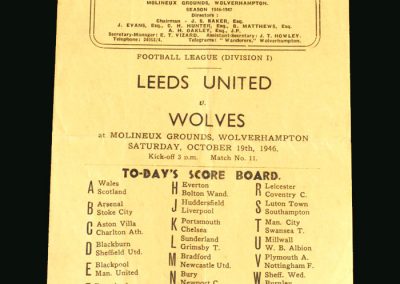 Wolves v Leeds 19.10.1946