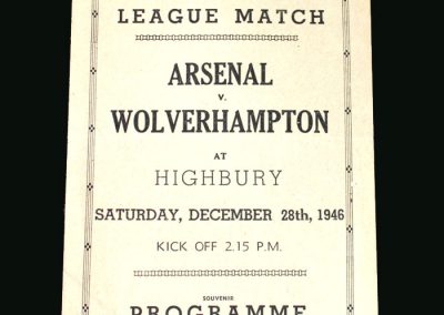 Wolves v Arsenal 28.12.1946