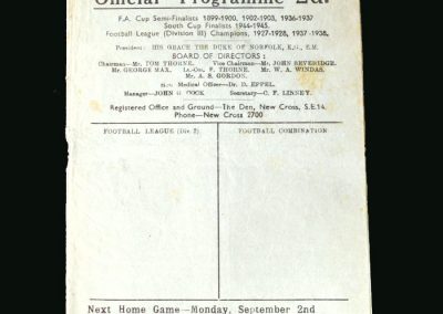 Newcastle v Millwall 31.08.1946